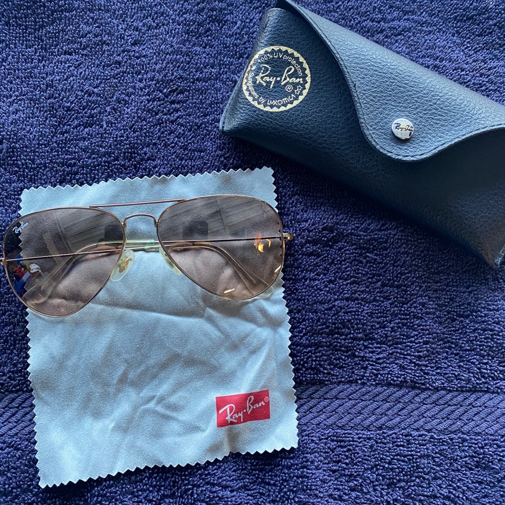 Ray Ban sunglasses.